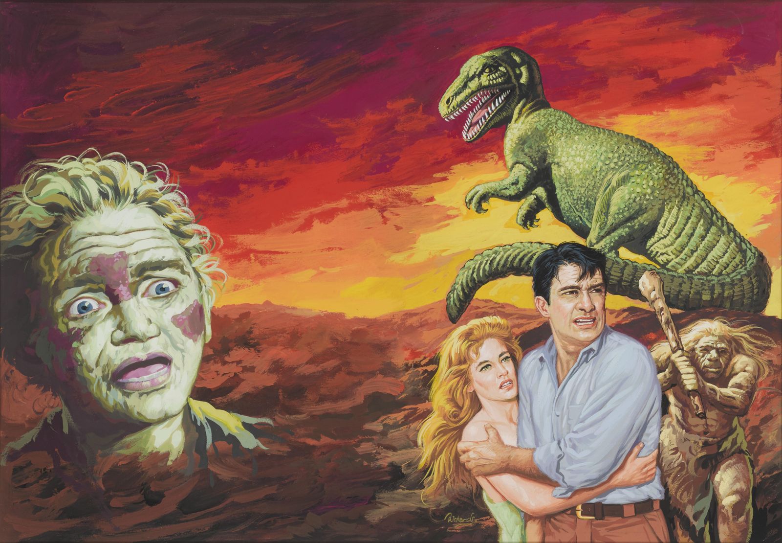 Dinosaurus!. Original Artwork Gouache, 1970 photo furniture