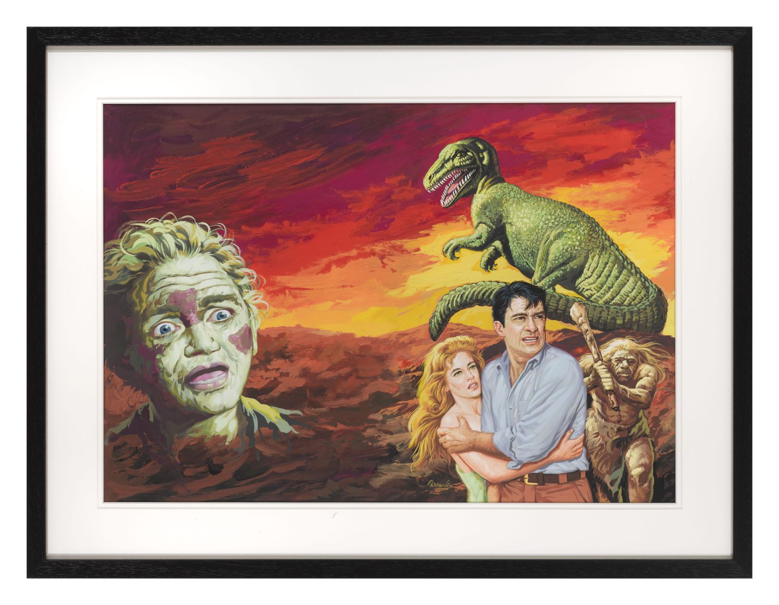 Dinosaurus!. Original Artwork Gouache, 1970 photo for sale