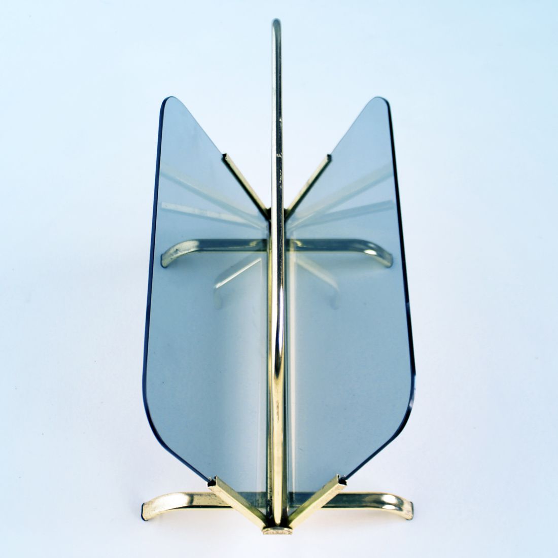 Tijdschriftenrek Van Glas En Messing, Frankrijk photo Woonaccessoires