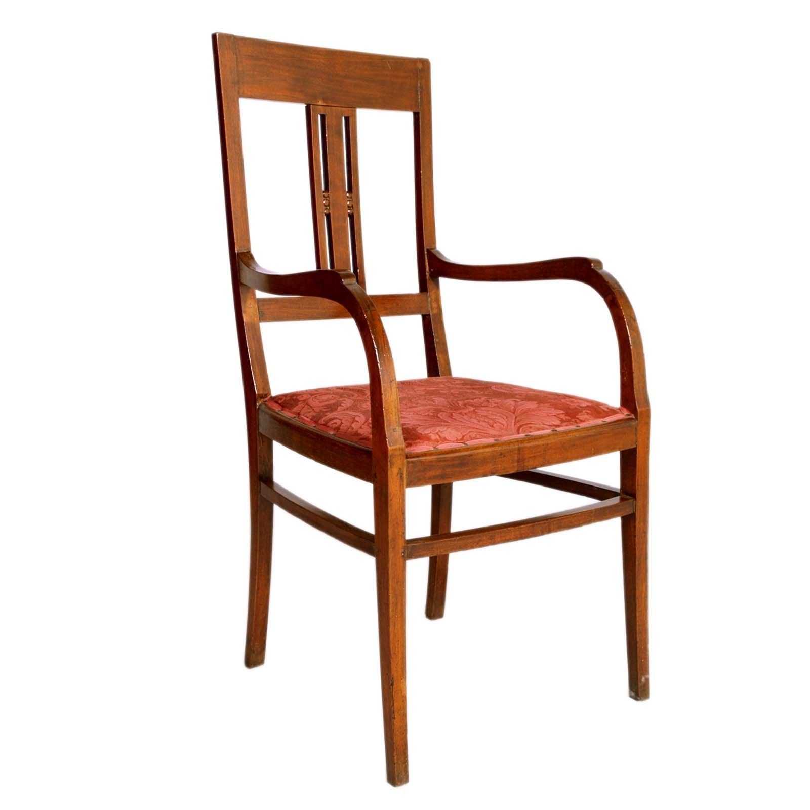 Austrian All Original Josef Hoffmann Wiener Werkstätte Armchairs, Wood Of Walnut photo Furniture