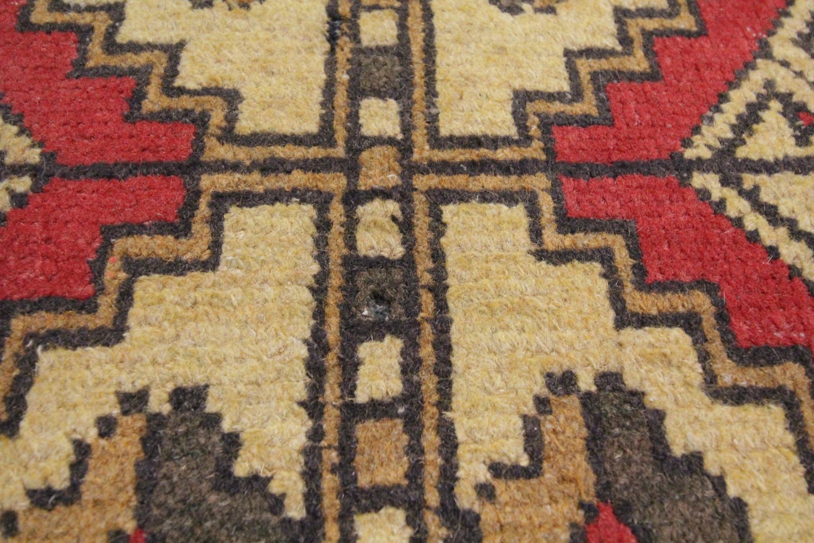 Red Gold Geometric Area Rug Handwoven Oriental Living Room Carpet photo 750.0