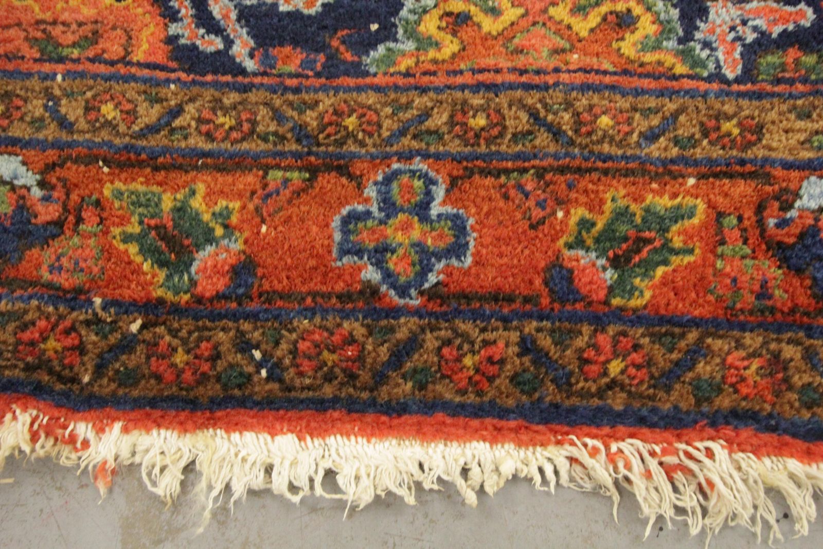 Vintage Floral Area Rug Handmade Oriental Wool Living Room Rug photo vintage