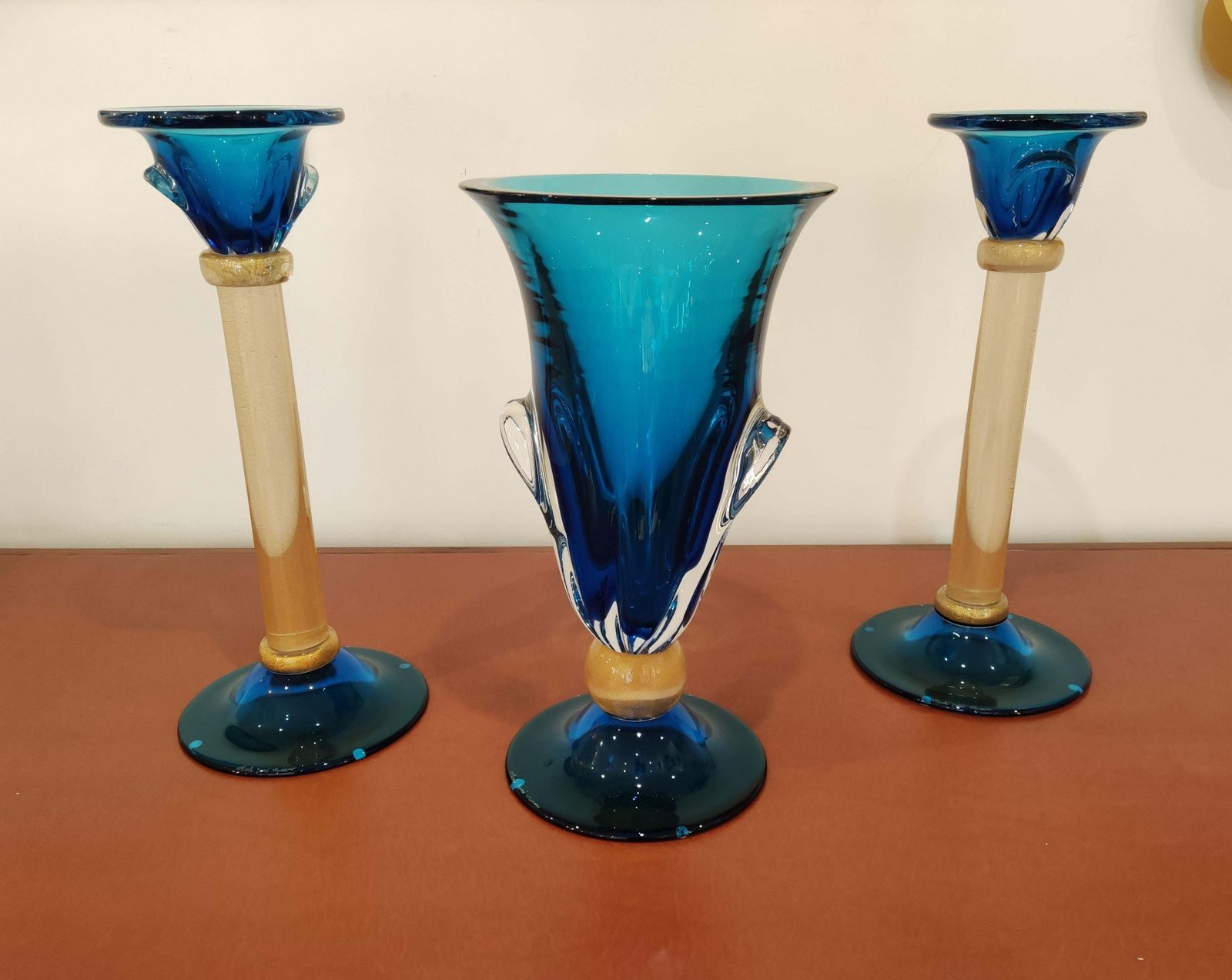 Home Decor Alberto Donà Set Of 3 Pièces '2 Candlesticks And 1 Vase' photo