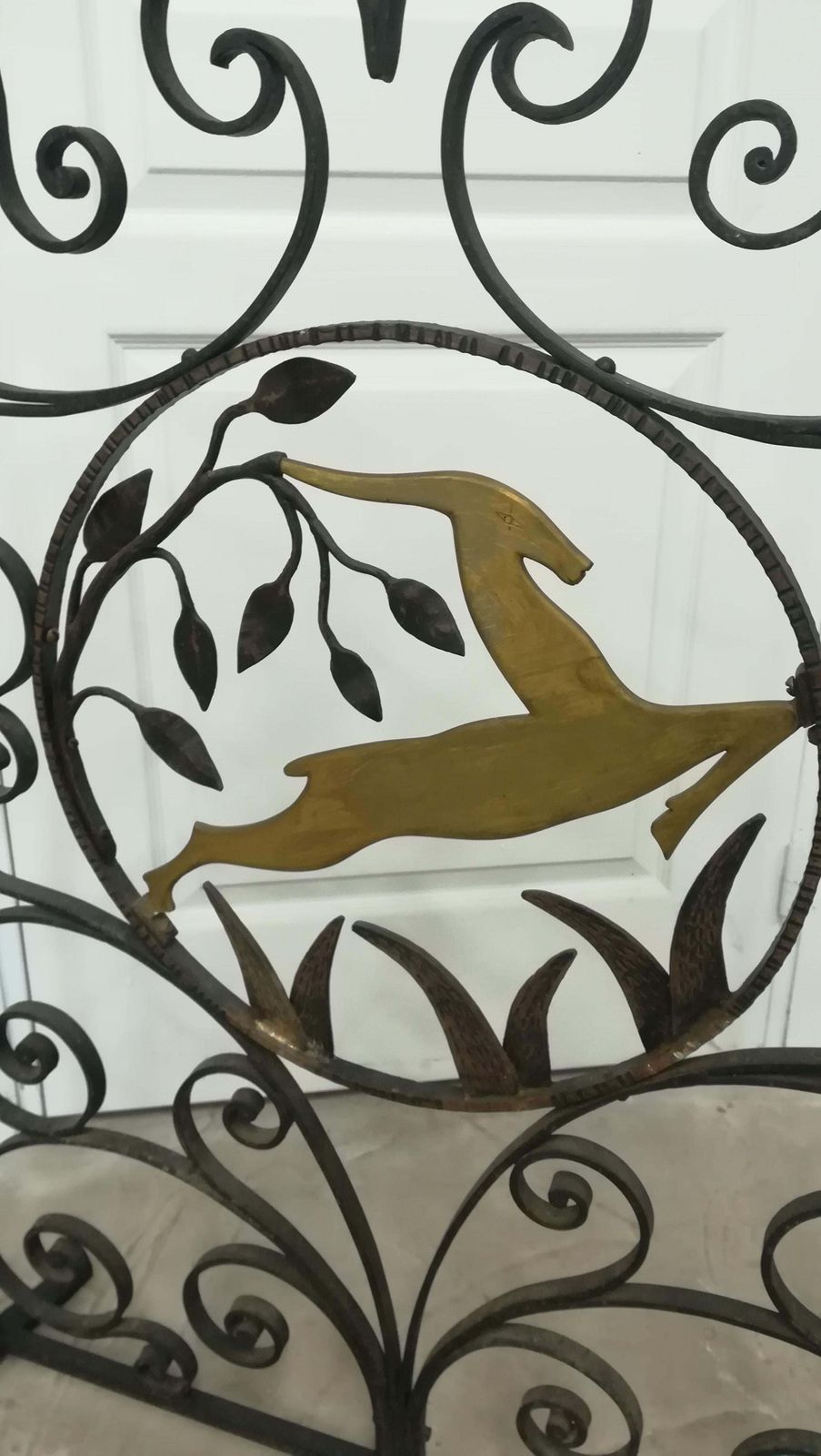 Art Deco Wrought Iron Fire Screen photo buy