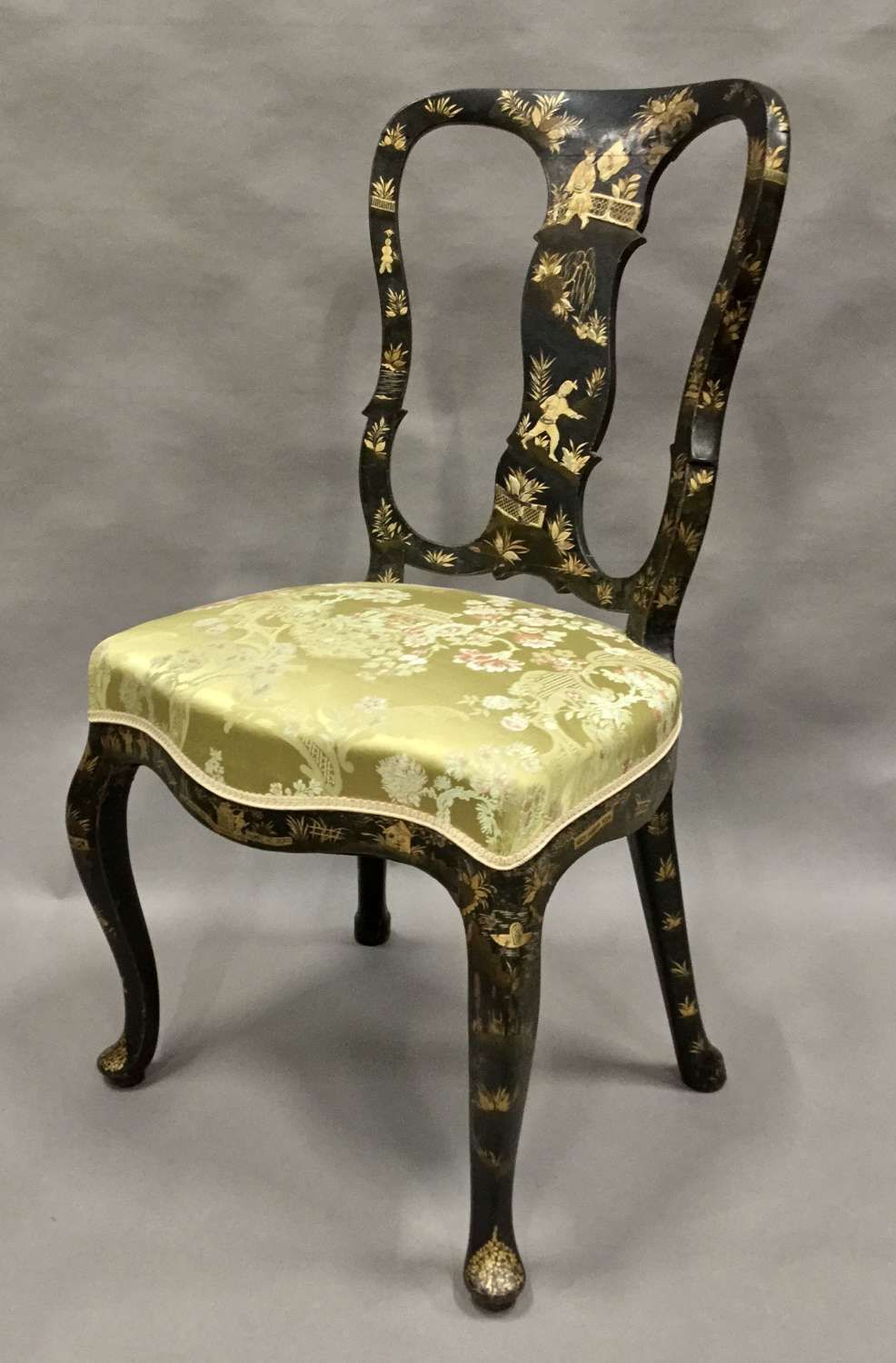 Furniture Stylish Late C18th Pair Of Dutch Lacquered Side Chairs photo