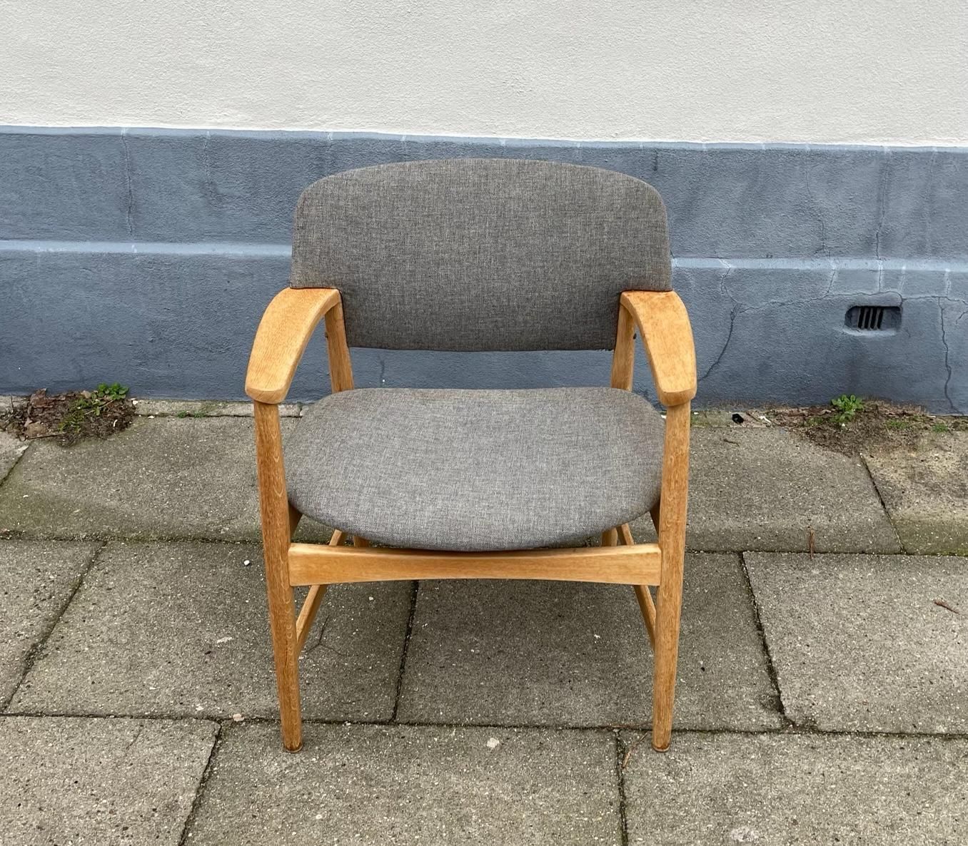 Armchair In Oak By Aksel Bender Madsen For Fritz Hansen 1960s photo Furniture