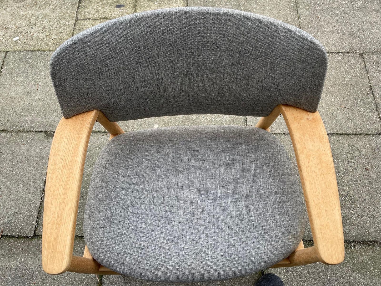 Armchair In Oak By Aksel Bender Madsen For Fritz Hansen 1960s photo buy
