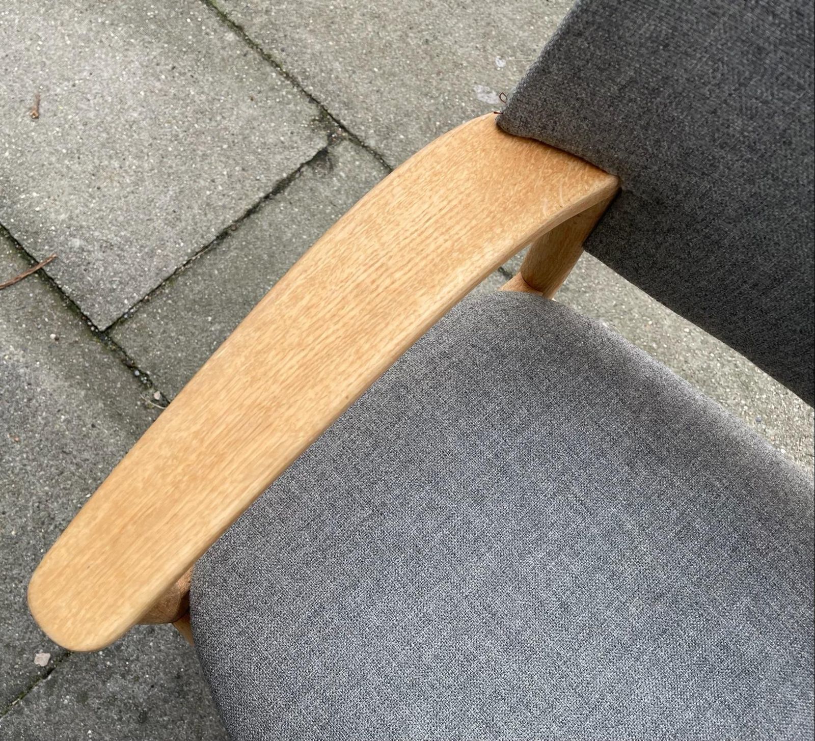Armchair In Oak By Aksel Bender Madsen For Fritz Hansen 1960s photo vintage