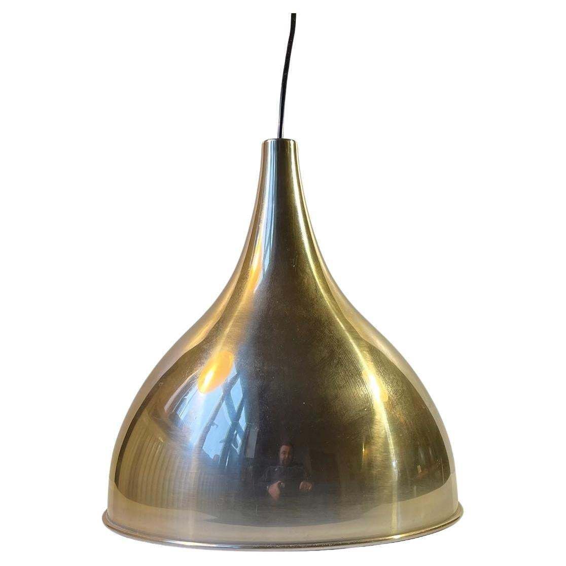 Jo Hammerborg Silhuet Brass Pendant Lamp Fog & Mørup 1970s