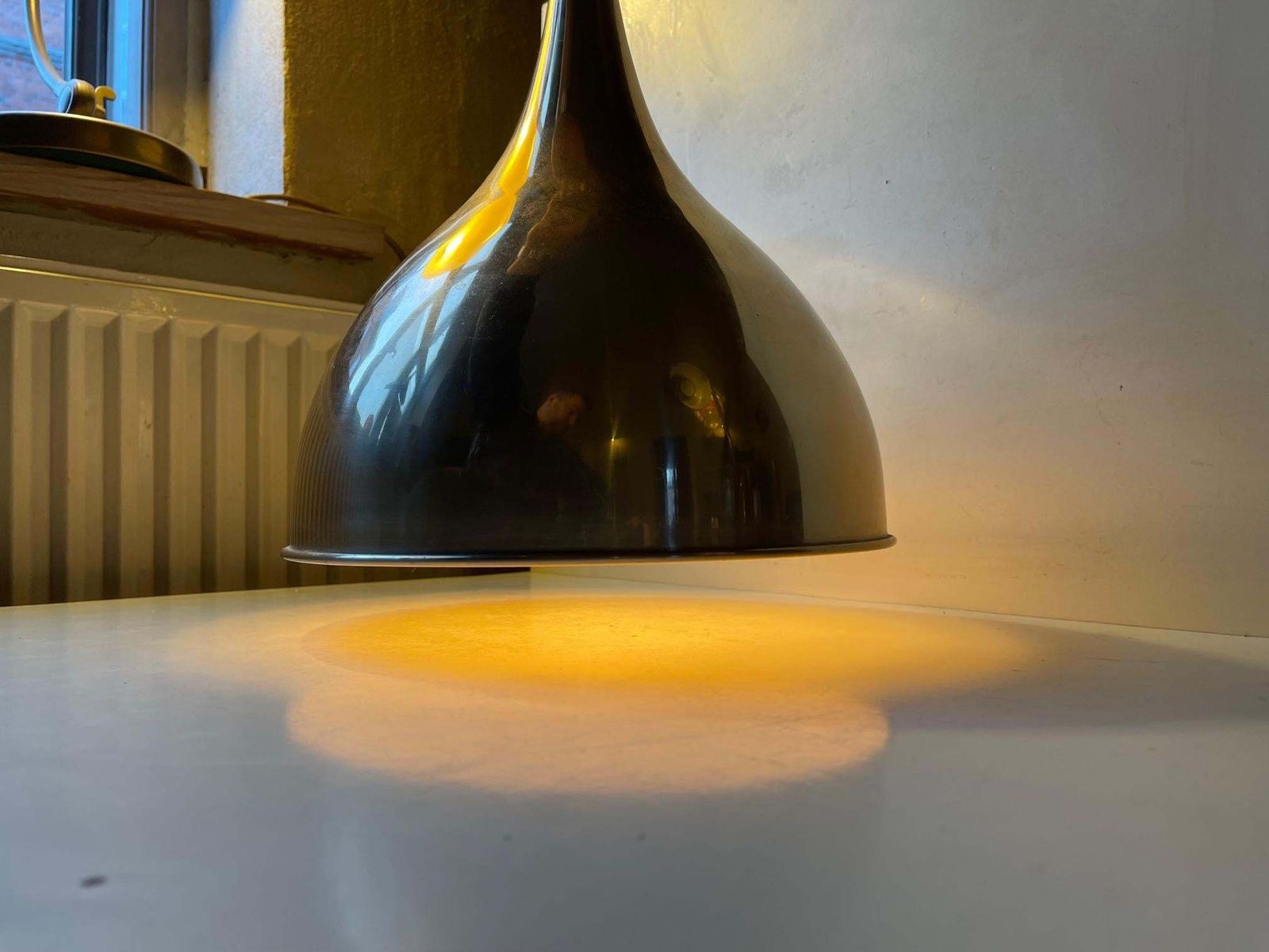 Jo Hammerborg Silhuet Brass Pendant Lamp Fog & Mørup 1970s photo buy