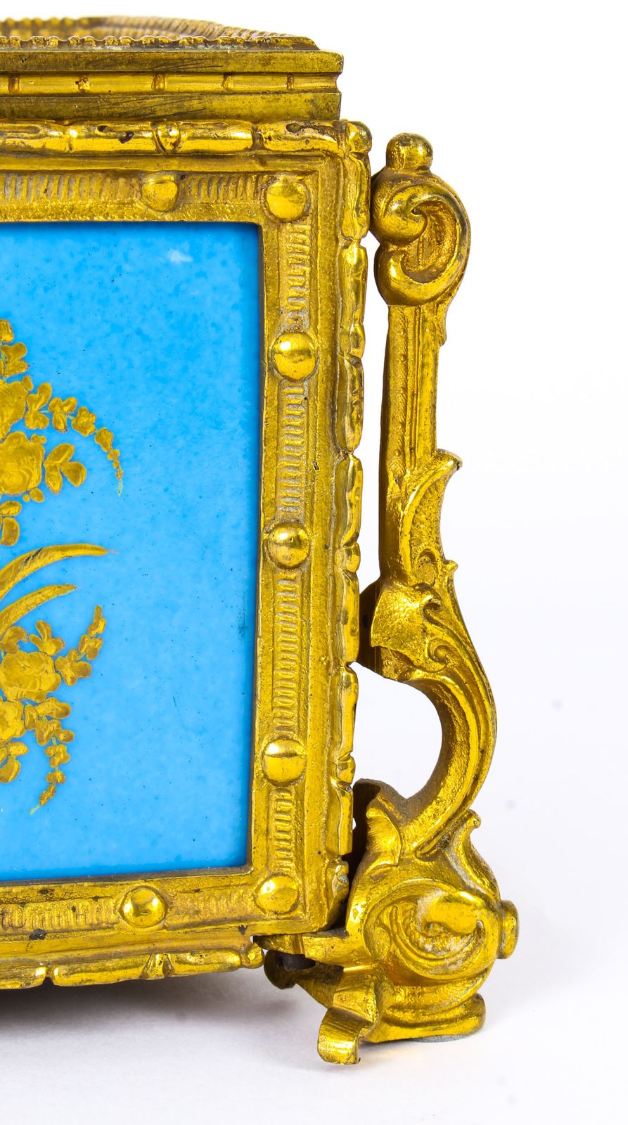 Antique French Sevres Porcelain And Ormolu Jewellery Casket C1870 19th C photo for sale