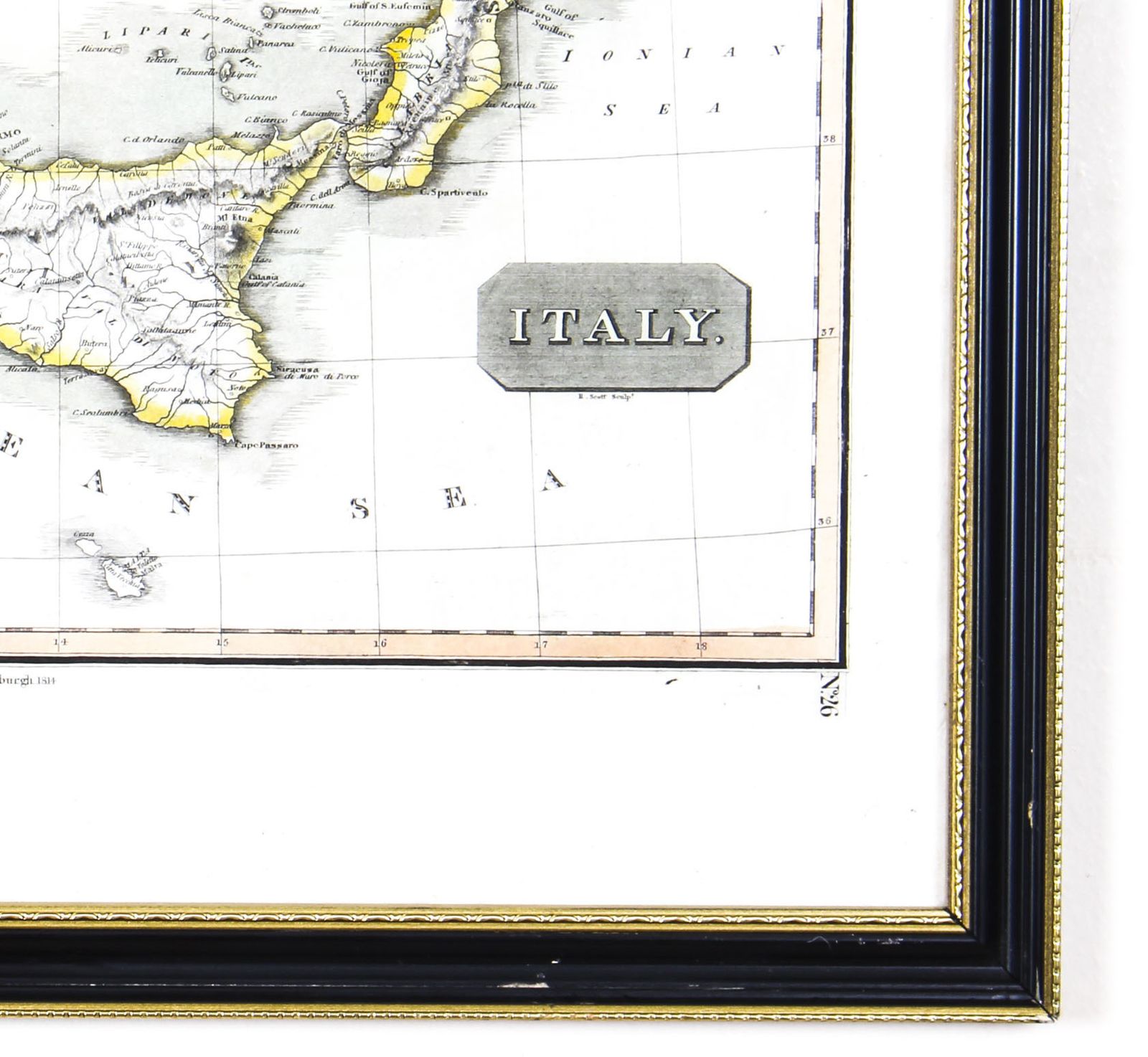 Antique Map Of Italy Drawn & Engraved By R. Scott For Thomsons, Edinburgh 1814 photo vinterior