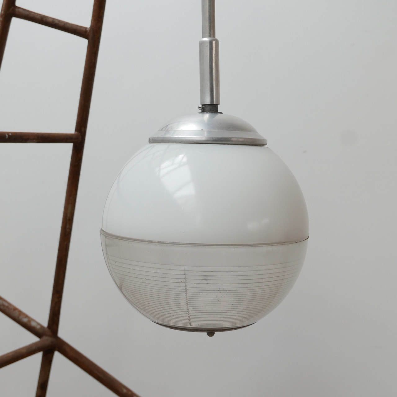 Mid Century French Holophane Globe