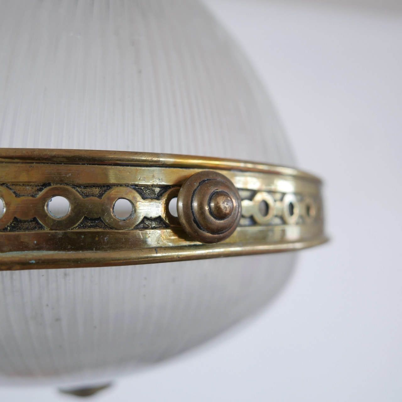 Antique French Holophane Pendant Light photo for sale