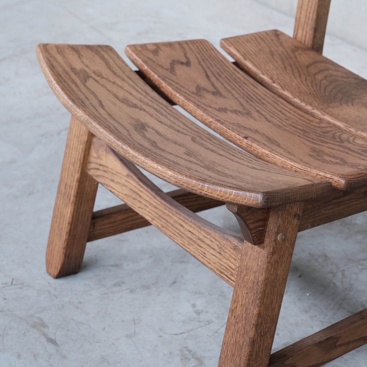photo for sale Brutalist Mid Century Low Wooden Lounge Chairs (7)