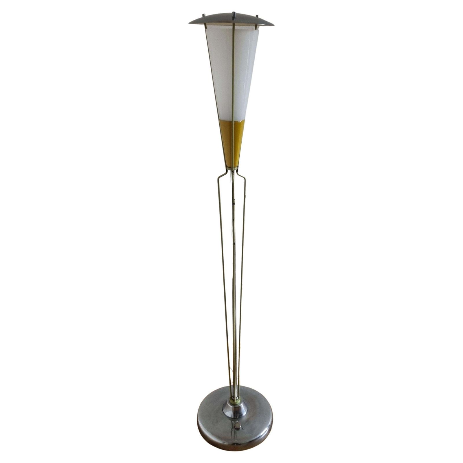 Rare Mid Century Floor Lamp In Style Of Stilnovo, 1960s