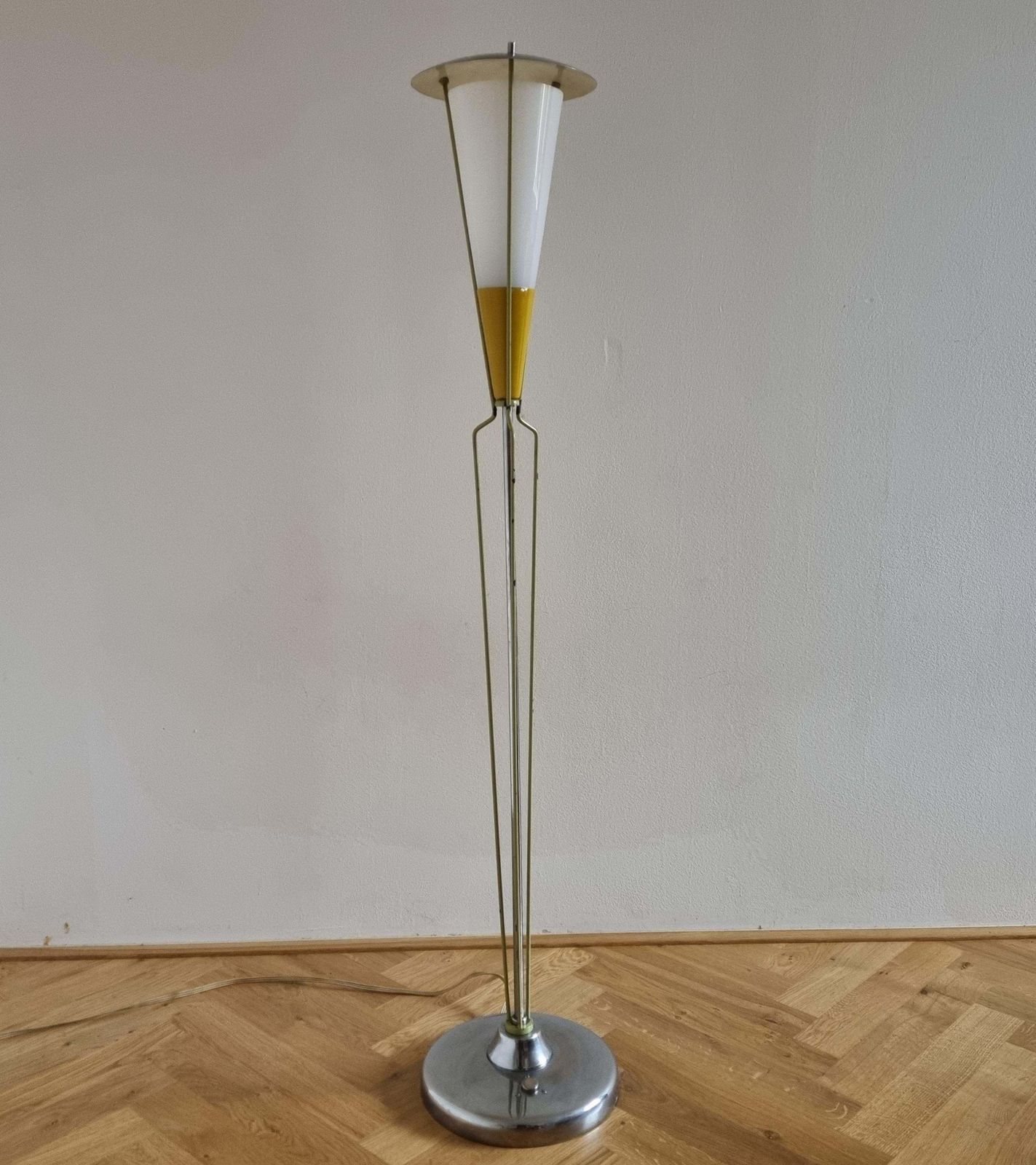 Rare Mid Century Floor Lamp In Style Of Stilnovo, 1960s photo vintage