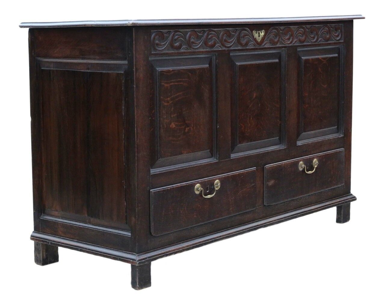 Georgian Oak Mule Chest Coffer 18th Century photo 1495.0