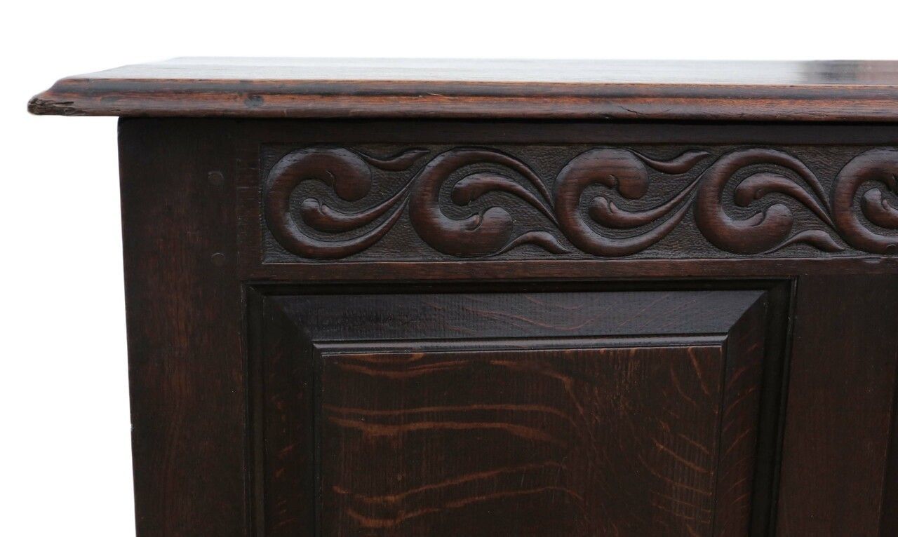 Georgian Oak Mule Chest Coffer 18th Century photo vintage