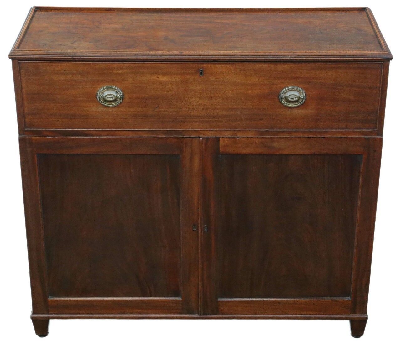 19th Century Mahogany Campaign Chest Of Drawers