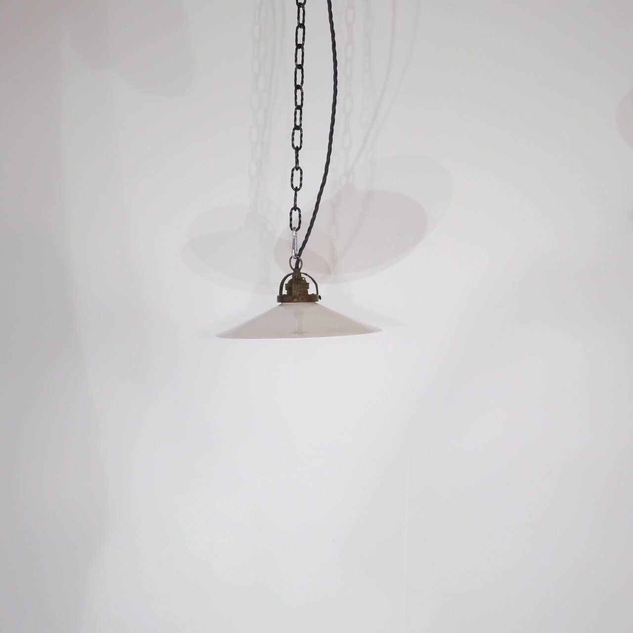 Vintage Spun White Glass Lights(7) photo for sale