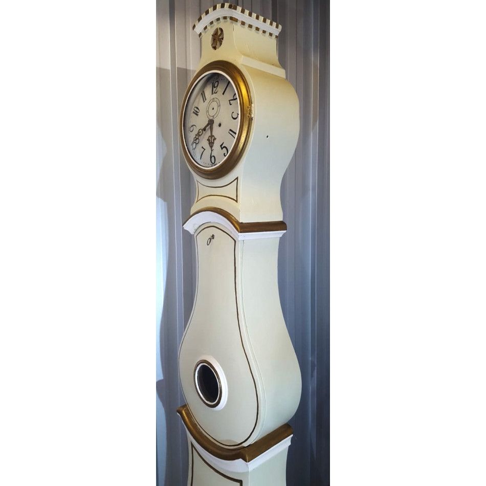White Antique Swedish Mora Clock Fryksdall photo Home Decor