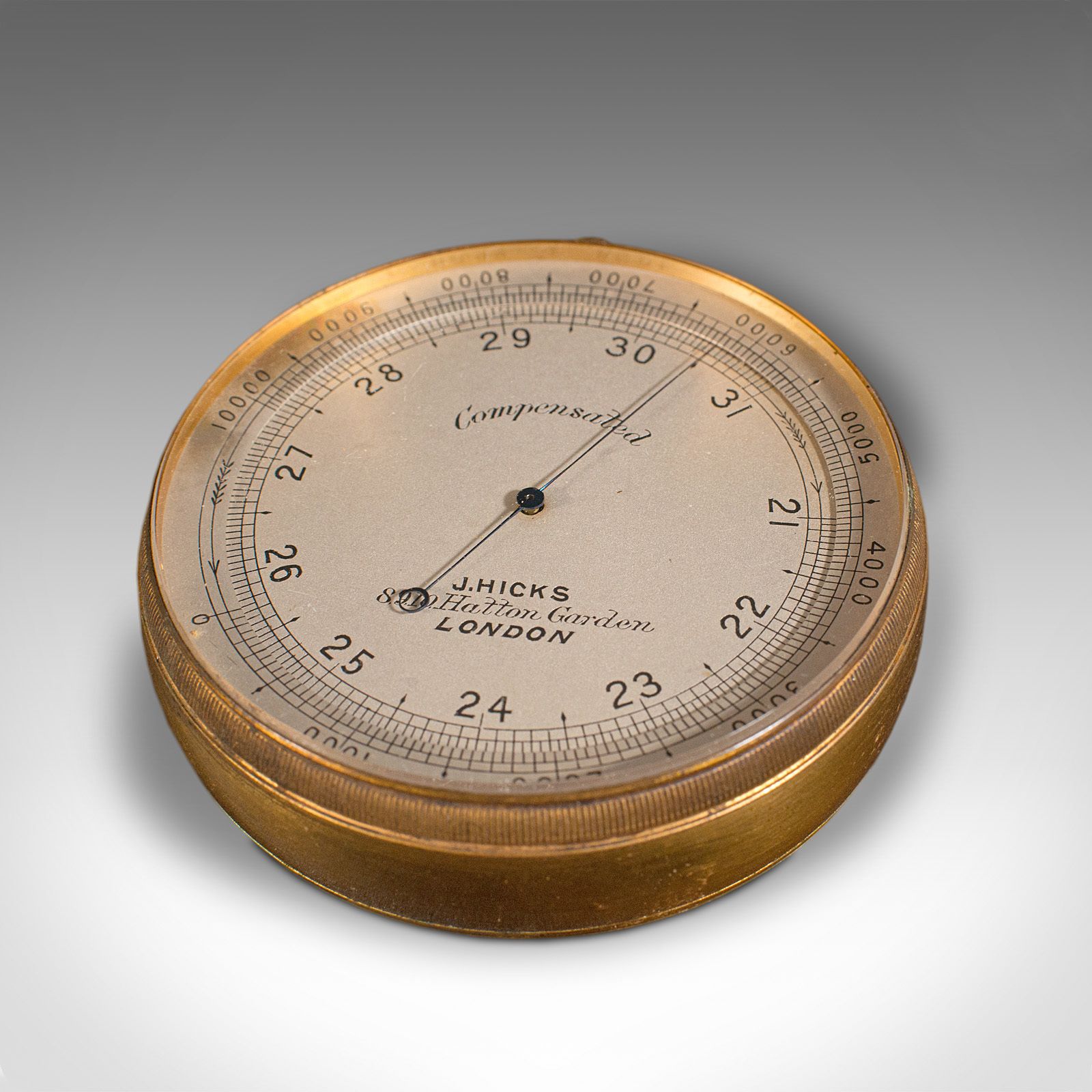 Antique Barometer Altimeter, English, Explorer's Instrument, Hicks photo for sale