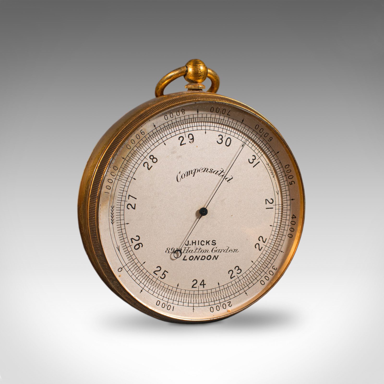 Home Decor Antique Barometer Altimeter, English, Explorer's Instrument, Hicks photo