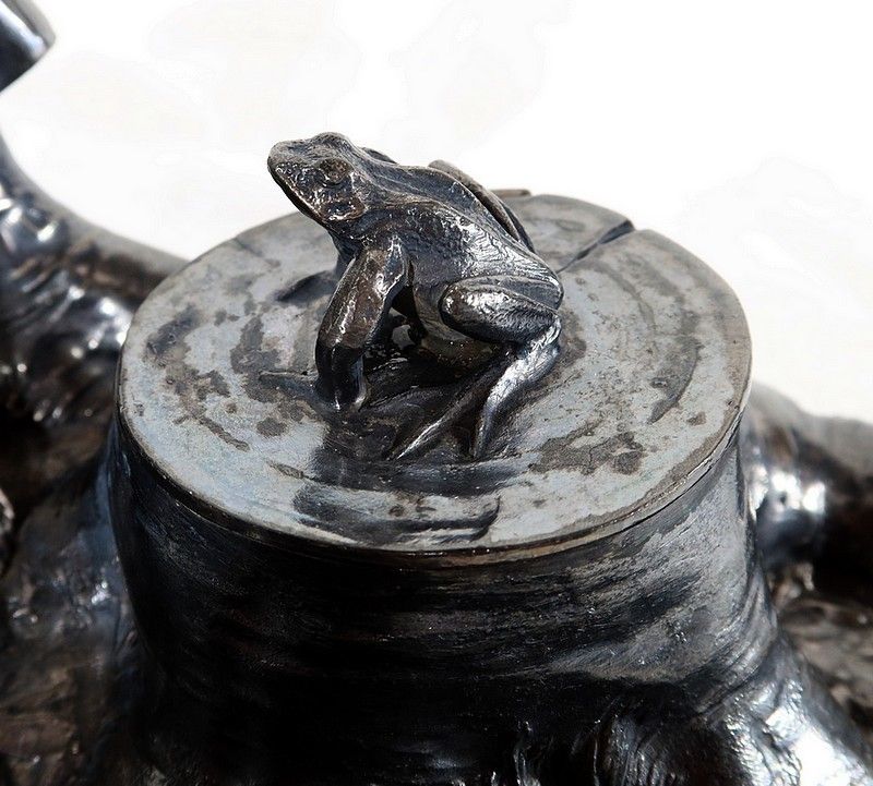 photo buy Pewter Inkwell, Art Nouveau Period – 1900