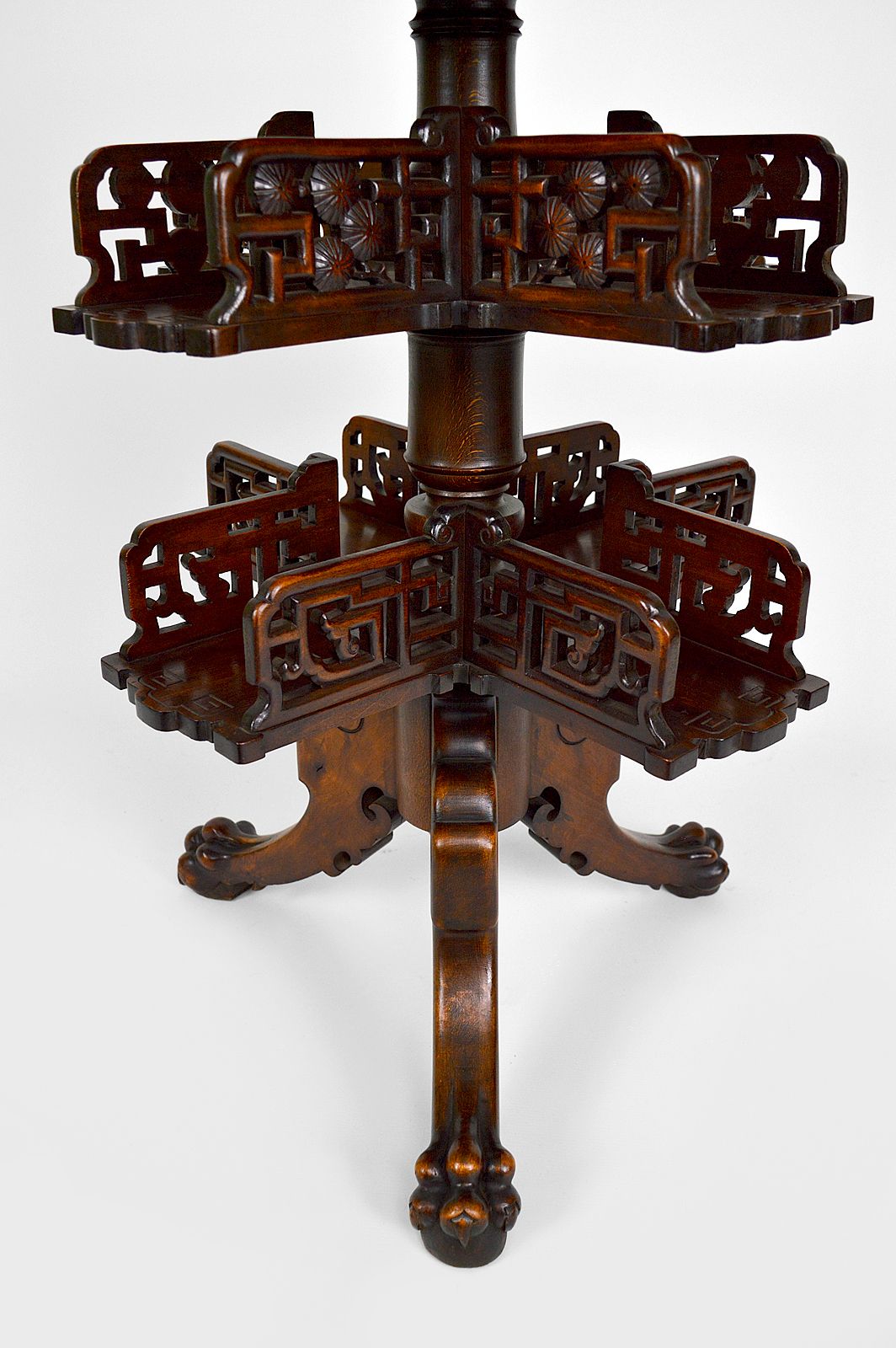 photo furniture Bookcase Pedestal Table Attributed To Gabriel Viardot, Japonism, Circa 1880