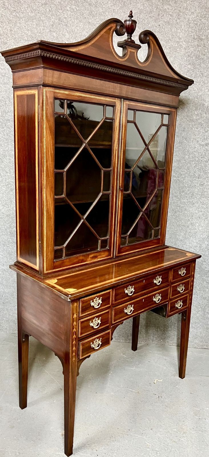 Antique Sheraton Revival Inlaid Cabinet