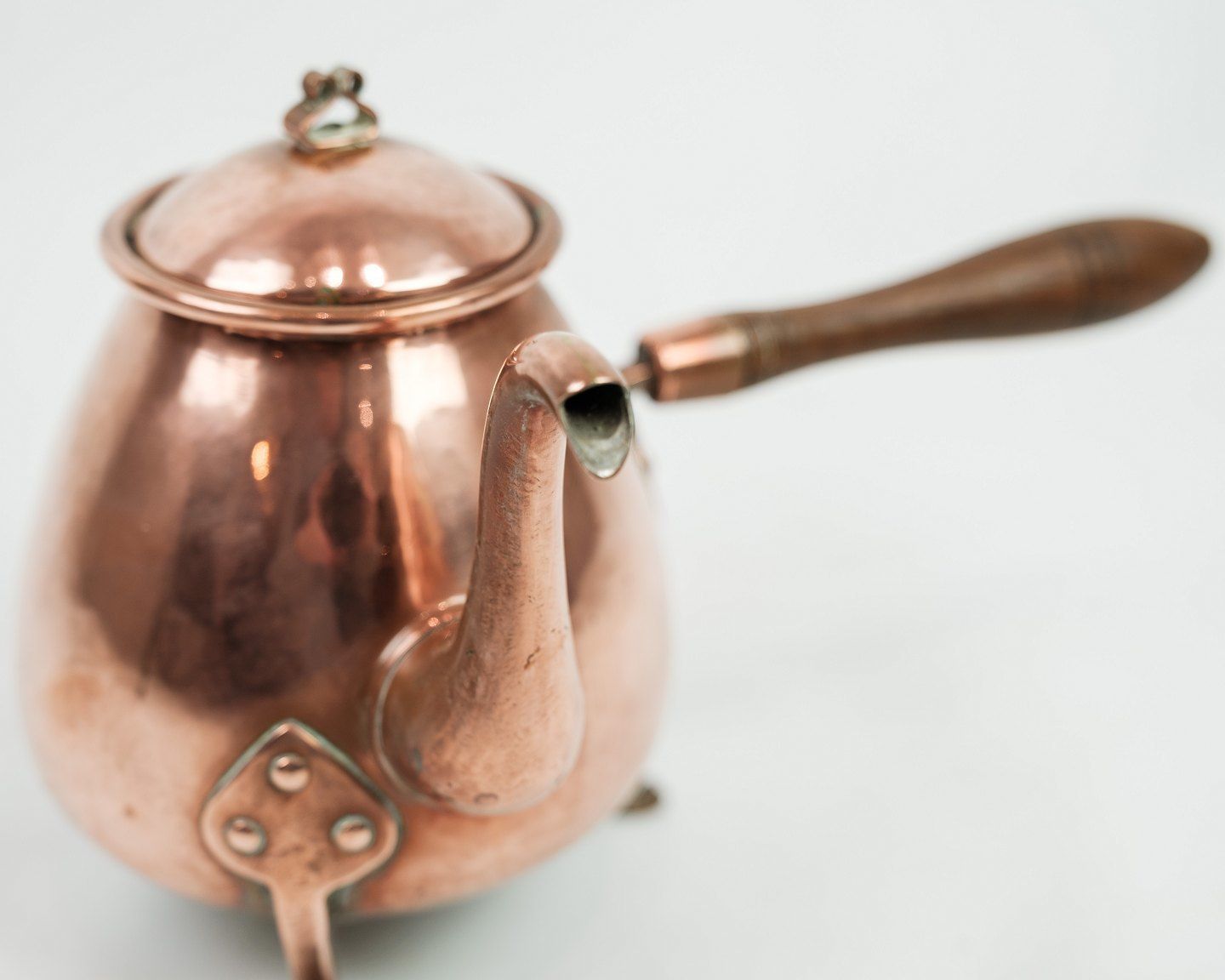 Set Of 3 Copper Parts Coffee Pot Sugar Bowl And Cream Jug From Around 1960s Respectively photo furniture