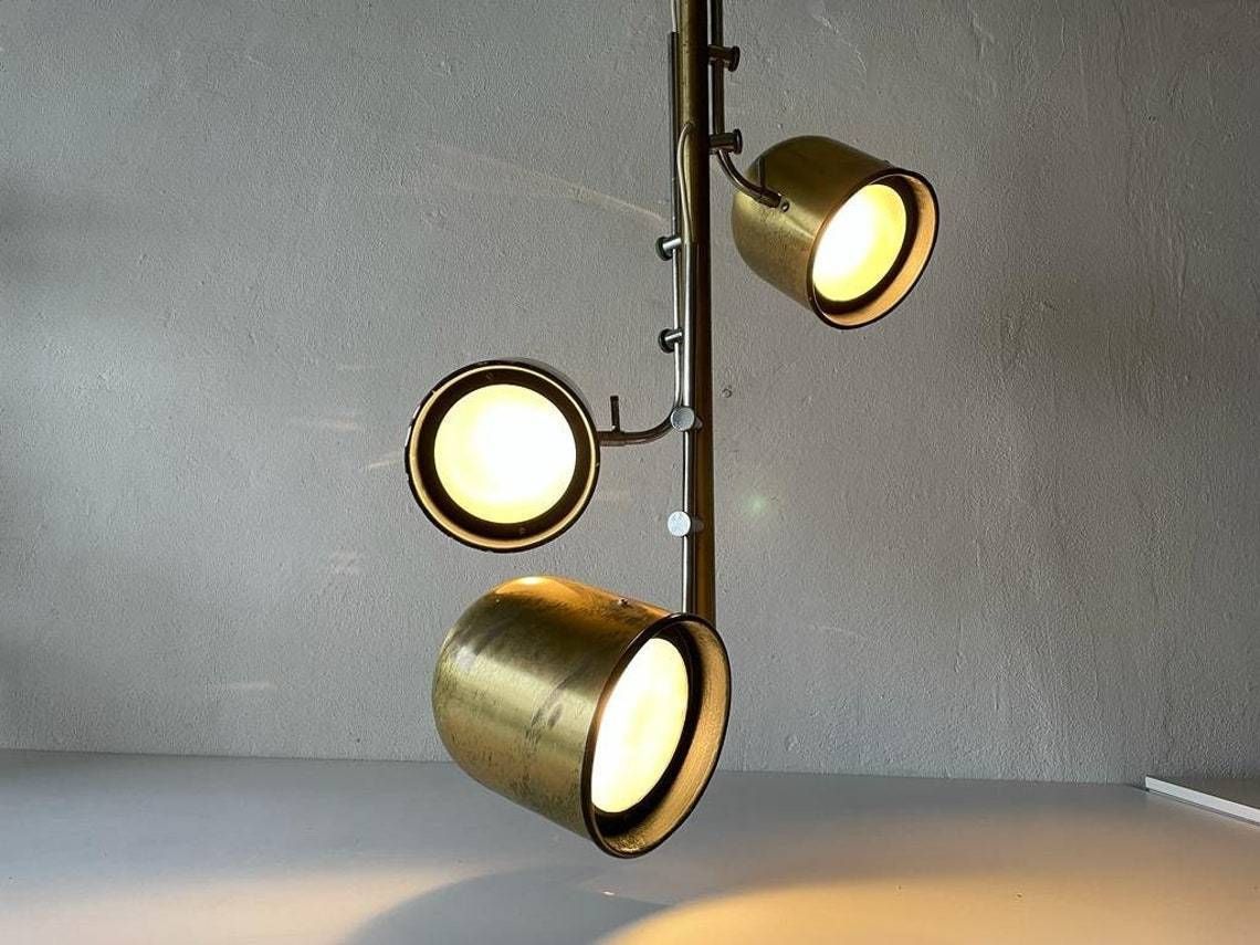 Italian Triple Shade Spot Ceiling Lamp, 1970s, Italy