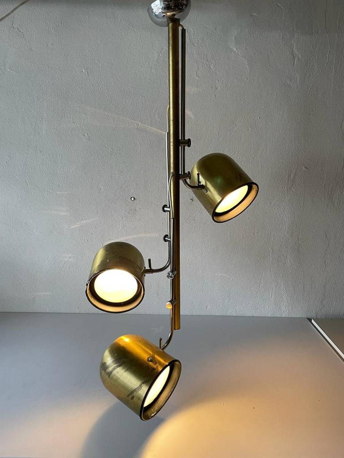 Italian Triple Shade Spot Ceiling Lamp, 1970s, Italy photo furniture