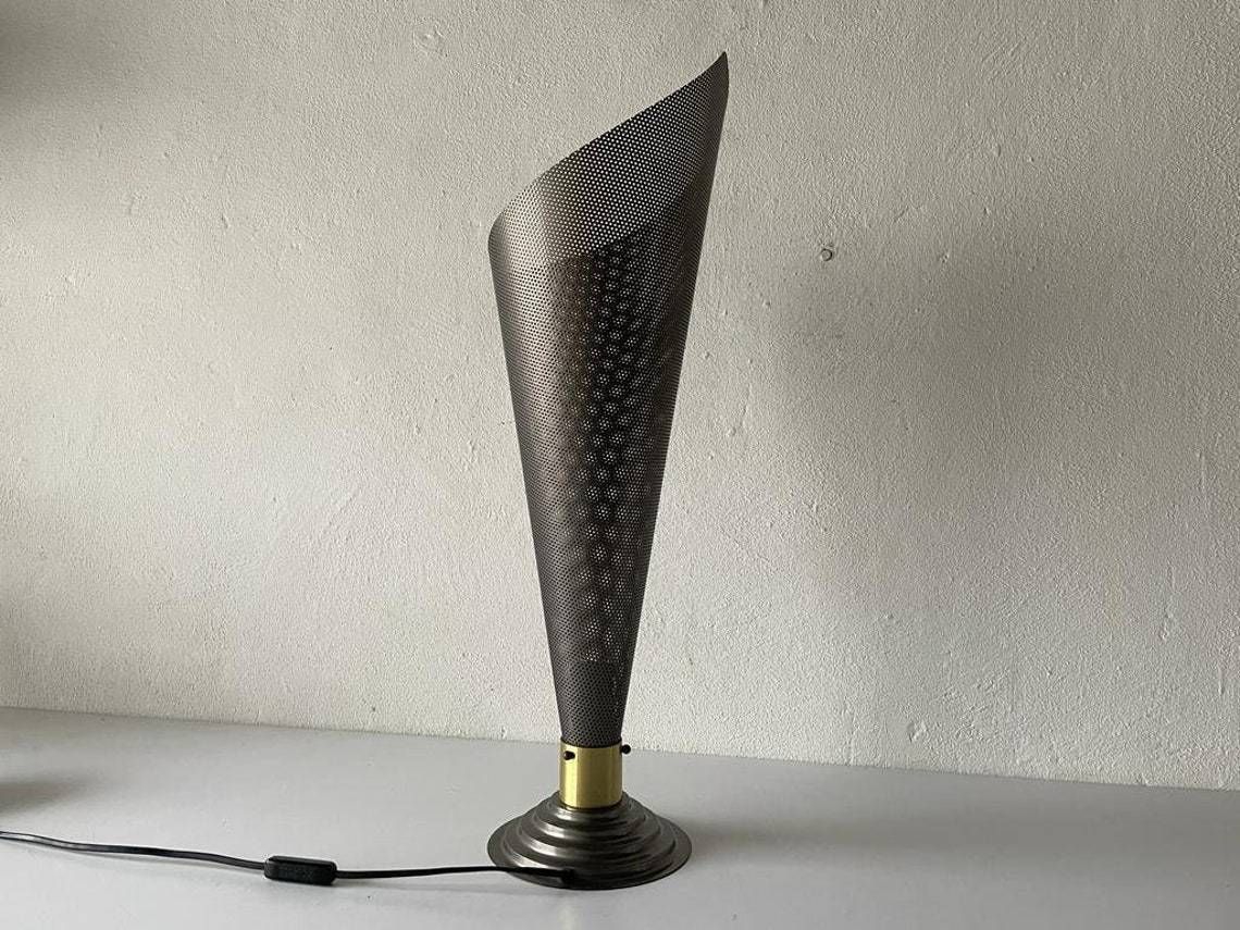 Grey Conic Design Wonderful Table Lamp, In Style Of Mathieu Matégot, 1970s, Germany