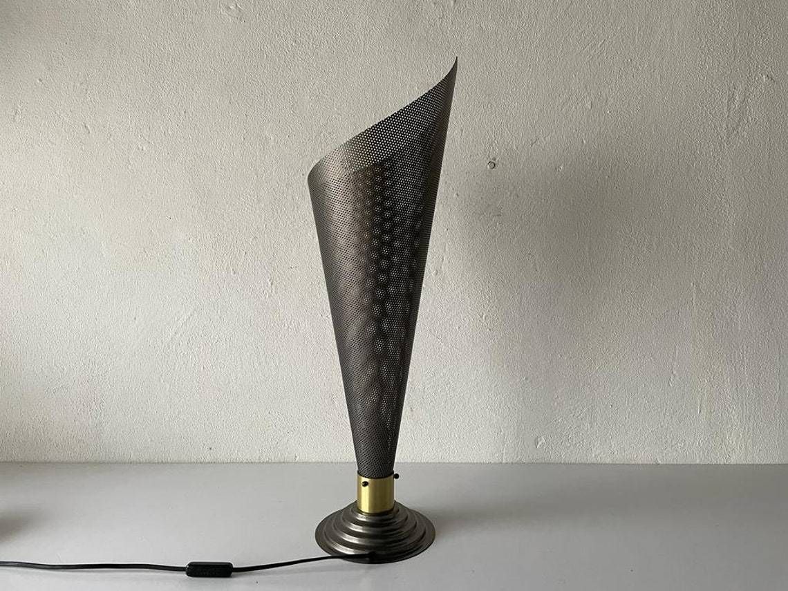Grey Conic Design Wonderful Table Lamp, In Style Of Mathieu Matégot, 1970s, Germany photo Lighting