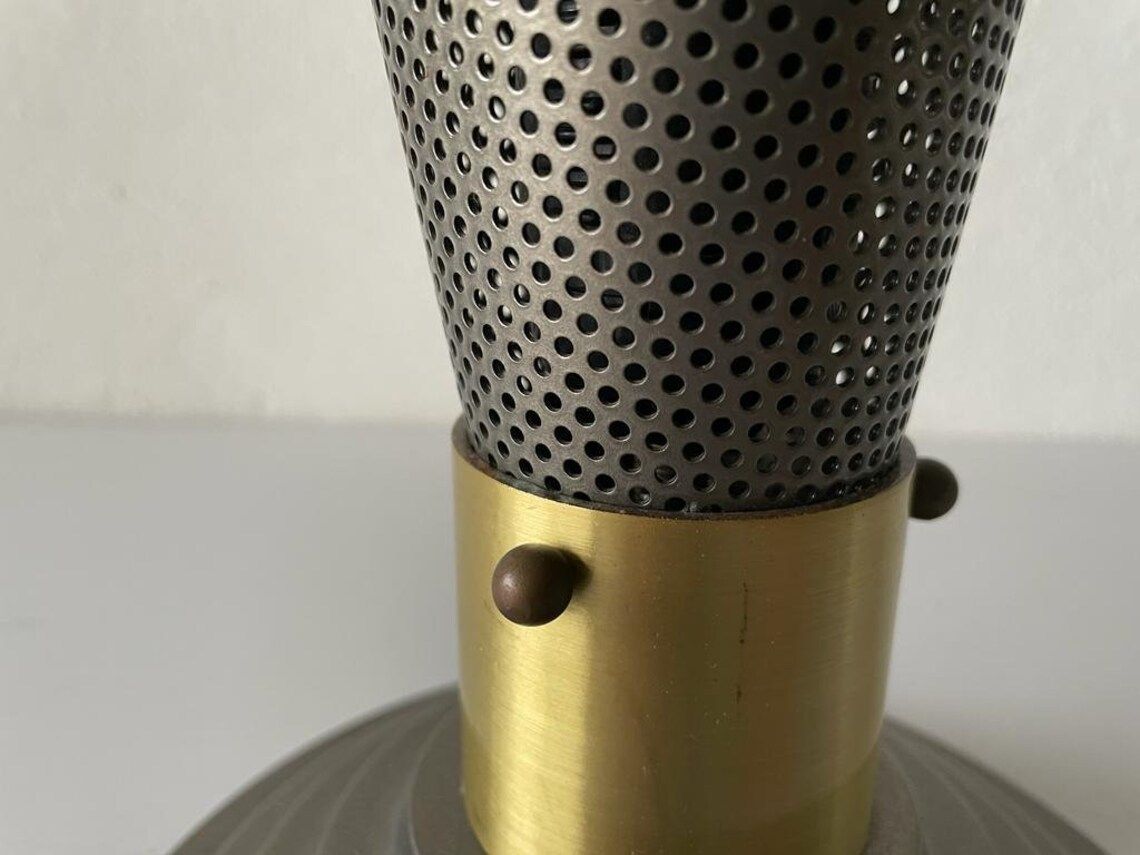 Grey Conic Design Wonderful Table Lamp, In Style Of Mathieu Matégot, 1970s, Germany photo vintage