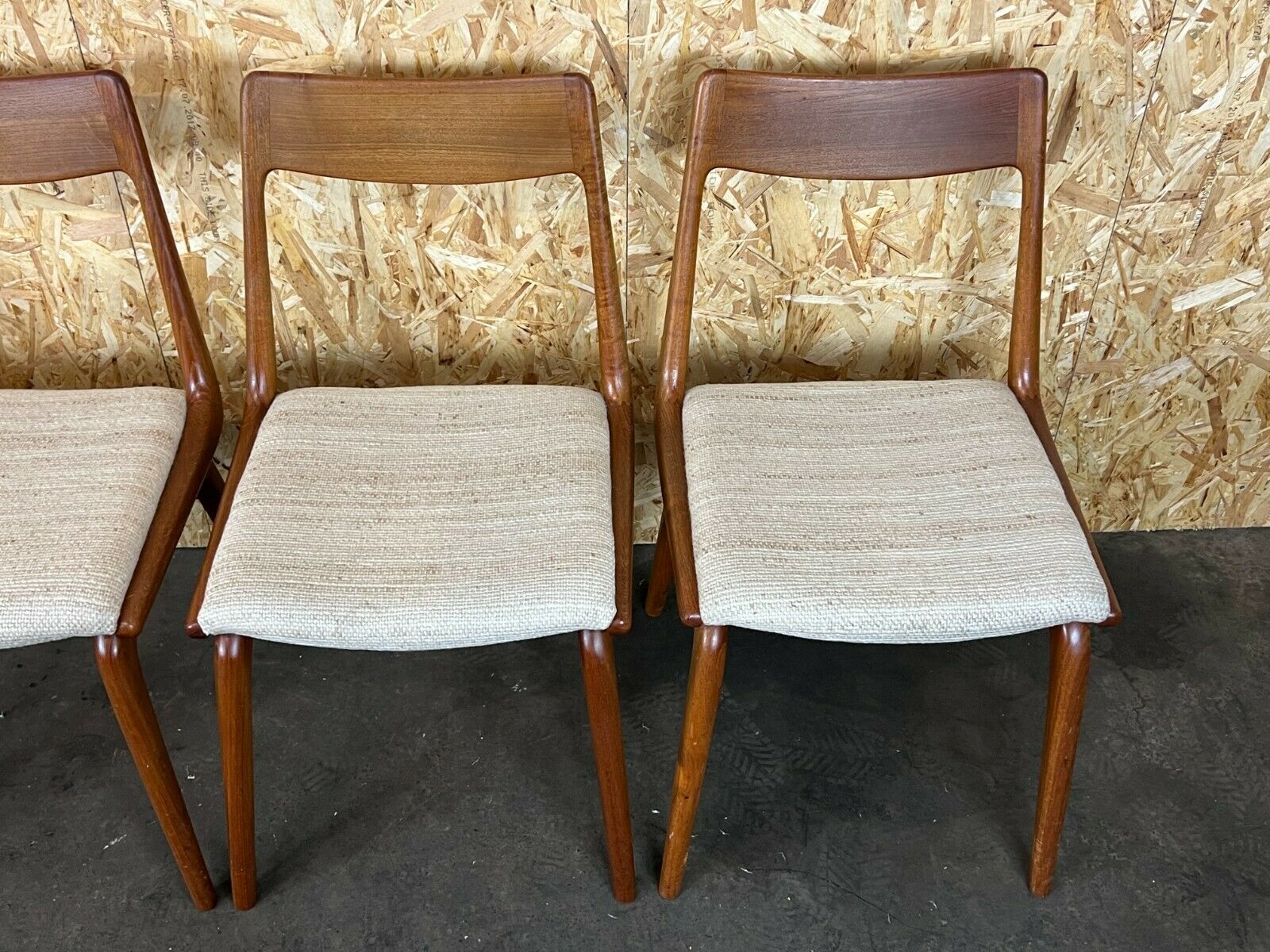 5x Boomerang Dining Chairs Alfred Christensen Slagelse Møbelværk Teak 60s 70s photo 2322.0