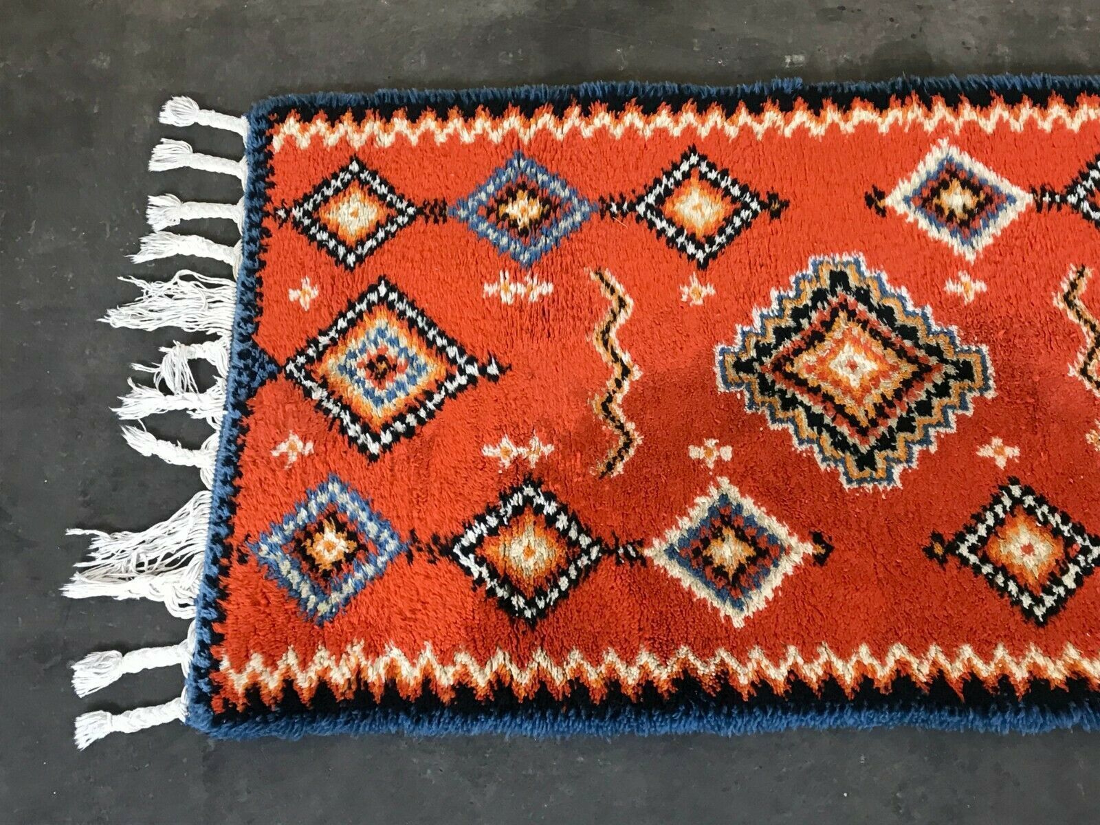 60s 70s Runner Rug Carpet Rug Space Age Flower Power Design 60s 70s photo 490.0