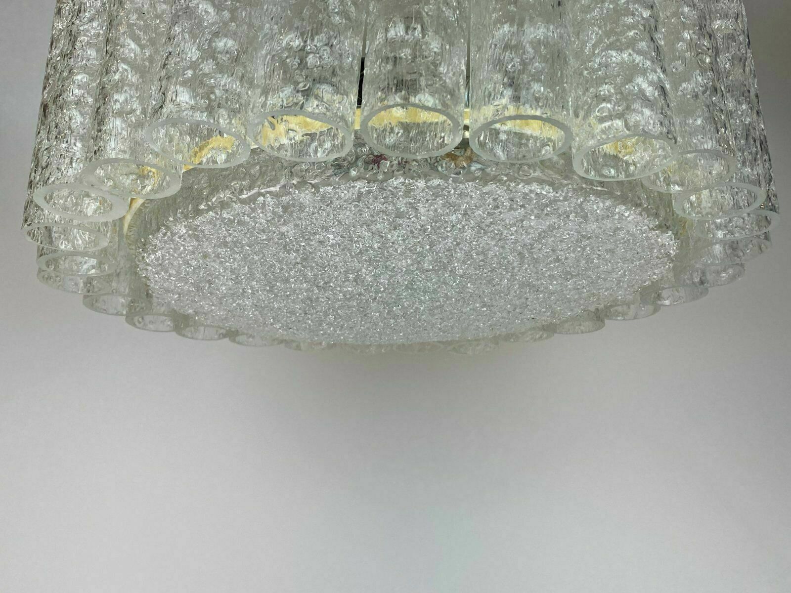 Xl 60s 70s Chandelier Chandelier Doria Brass Glass Space Age Design 60s photo Lighting