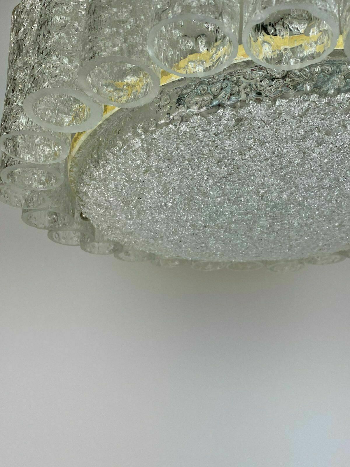 Xl 60s 70s Chandelier Chandelier Doria Brass Glass Space Age Design 60s photo vinterior