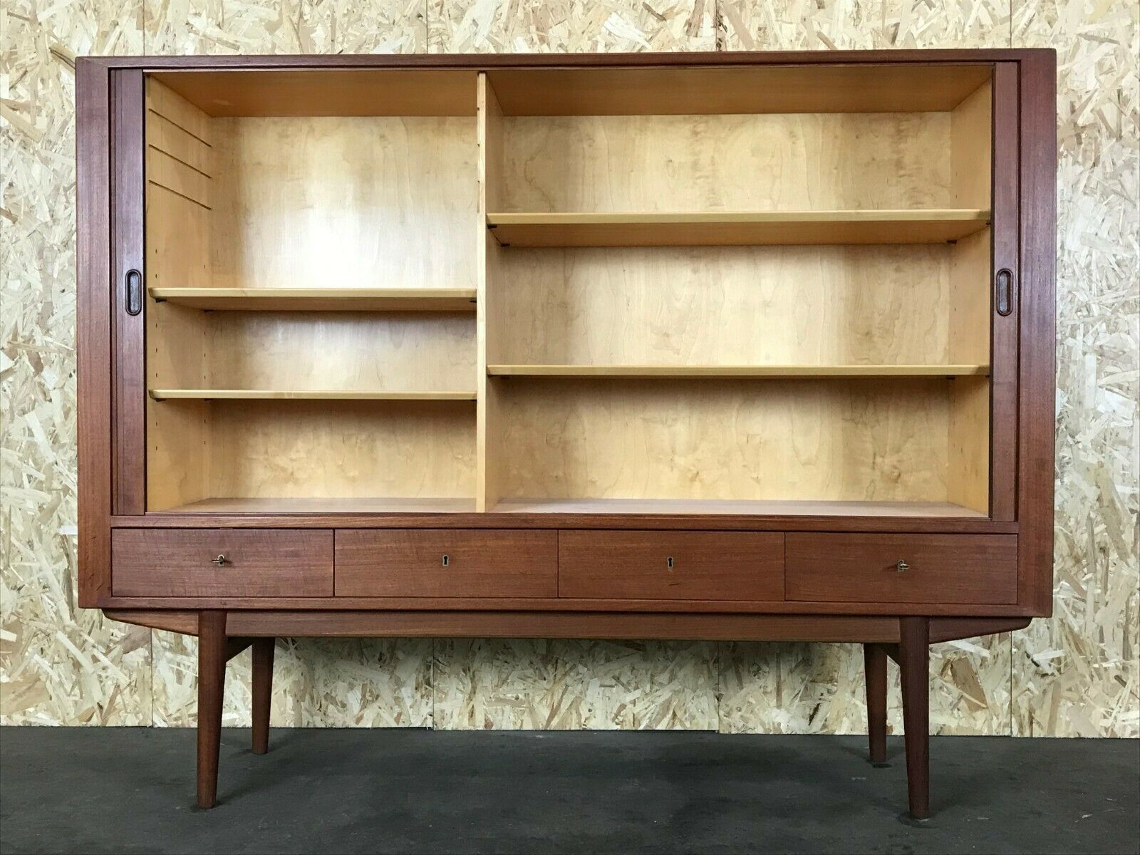 60er 70er Jahre Sideboard Highboard Teak Arne Vodder Sibast Modell 54 Design 60s photo vintage