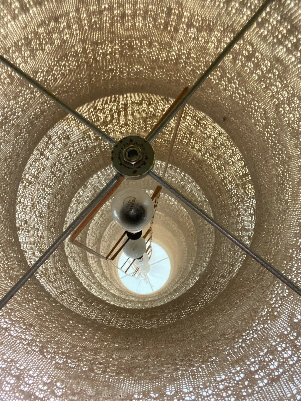 photo for sale 60s 70s Xxl Lamp Light Pendant Lamp Hose Lamp Fabric Fabric