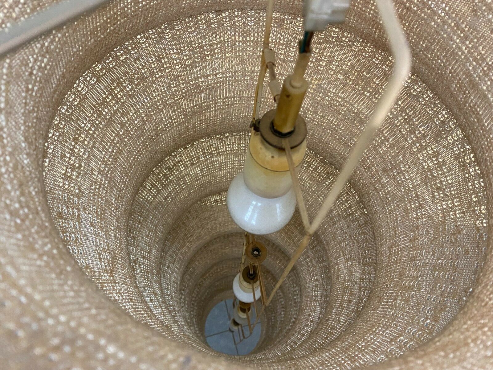 Lighting 60s 70s Xxl Lamp Light Pendant Lamp Hose Lamp Fabric Fabric photo