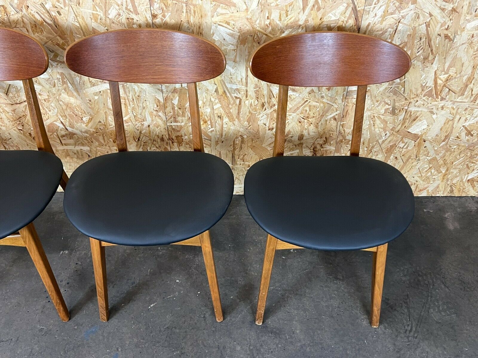 4x 60s 70s Teak Chairs Chair Dining Chair Danish Modern Design 60s 70s photo Furniture