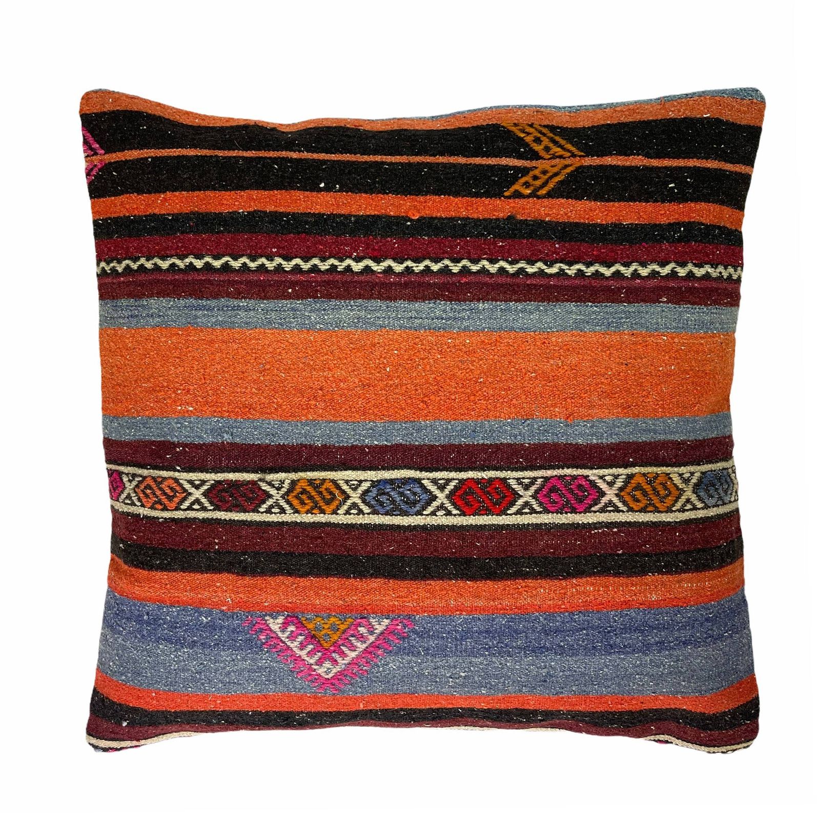 Kilim Pillow 60 X 60 Cm Tapis Kelim Kilim Pillow Cover ,Vintage Meditation Bench Kelim Teppich Boho Kilim Cushion Kilim Sofa Turkish Pillow photo 95.0