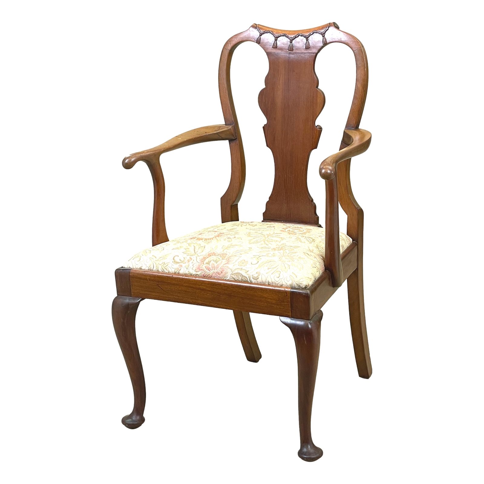 Queen Anne Style Walnut Childs Chair (England, Circa 1920) photo furniture