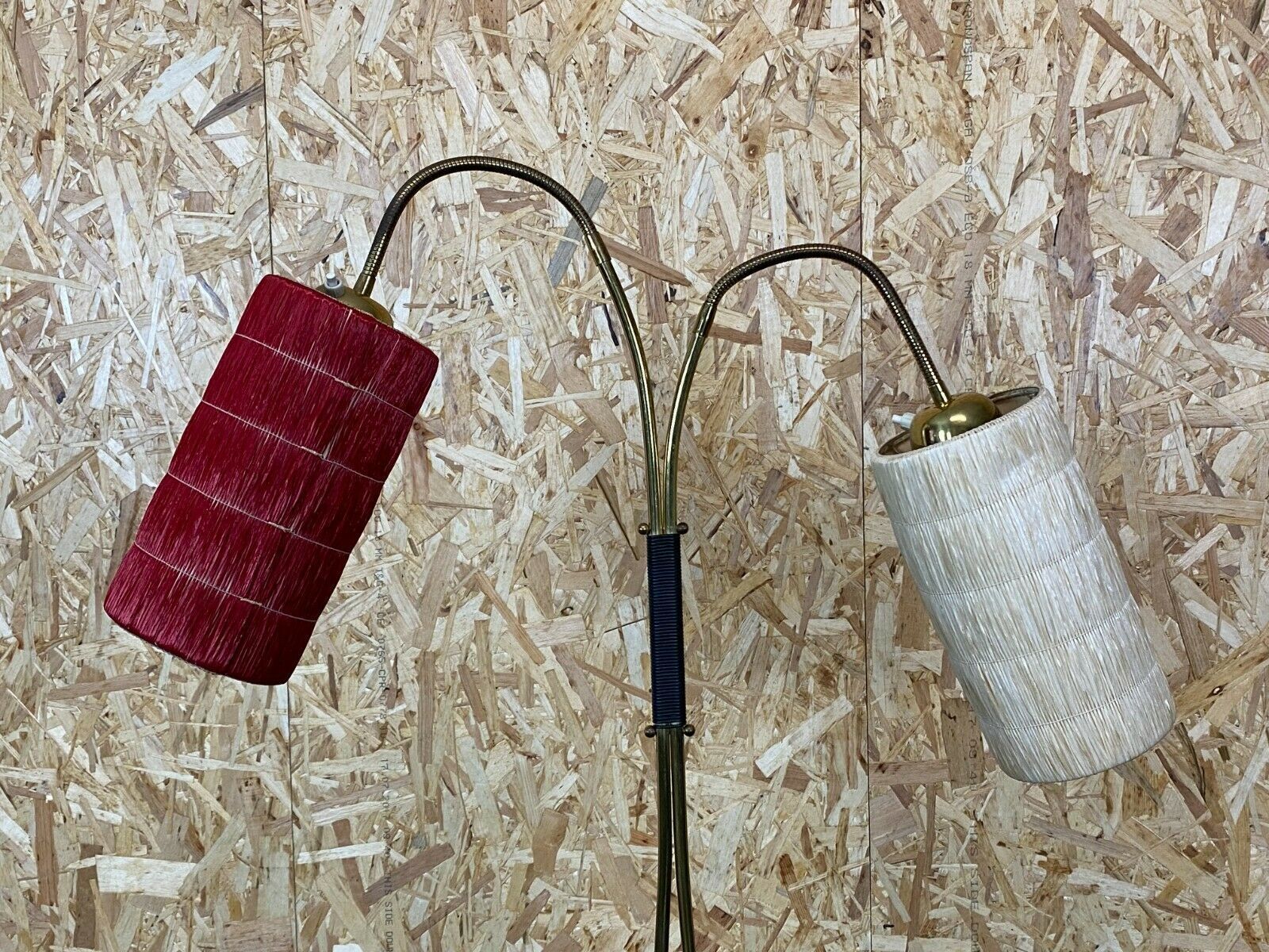 50s 60s Lamp Light Floor Lamp Bag Lamp Mid Century Glass Design 50s photo vinterior