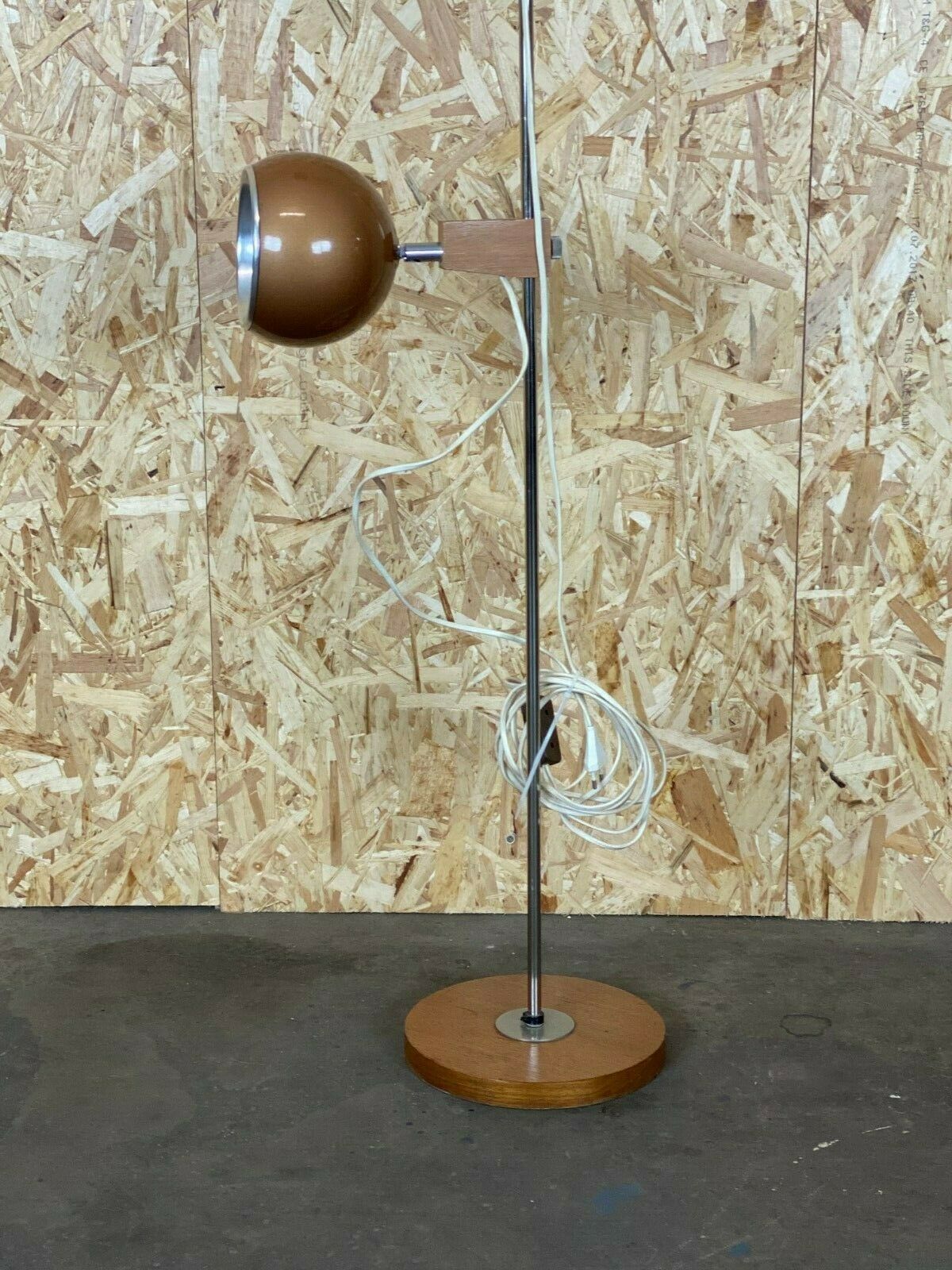 60s 70s Lamp Light Floor Lamp Temde Teak Space Age Design photo for sale