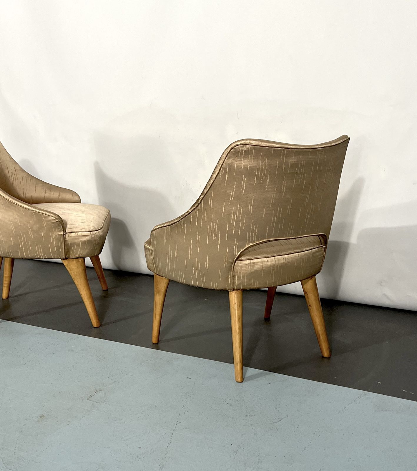 Italian Mid Century Bedroom Chairs From 50s. Set Of Two photo for sale